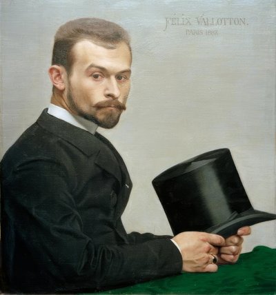 Félix Jasinski con il suo cappello da Felix Edouard Vallotton