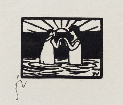 Giochi al sole, VII da "Les Petites Baigneuses", 1893 da Felix Edouard Vallotton
