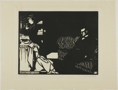 Preparativi per una visita, tavola otto da Intimità da Felix Edouard Vallotton