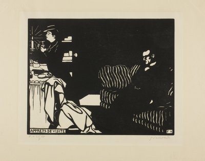 Preparativi per una visita, tavola otto da Intimità, 1898 da Felix Edouard Vallotton