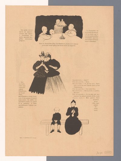 Gruppo di persone e due sacerdoti da Felix Edouard Vallotton
