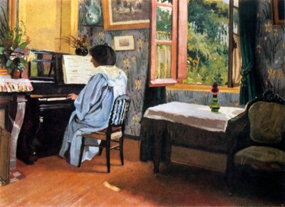 Signora al pianoforte, 1904 da Felix Edouard Vallotton