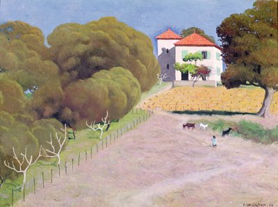 Paesaggio, La casa con il tetto rosso, 1924 da Felix Edouard Vallotton