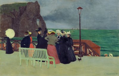 Les planches à Etretat, 1899 da Felix Edouard Vallotton