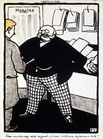 Denaro e banca di Félix Vallotton - in "L