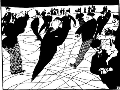 Pattinatori sul ghiaccio da Felix Edouard Vallotton