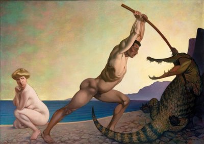 Perseo uccide il drago da Felix Edouard Vallotton