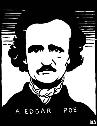 Ritratto di Edgar Allan Poe da Felix Edouard Vallotton