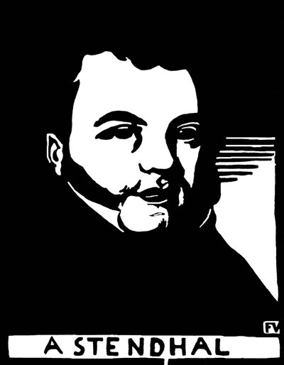 Ritratto di Henri Beyle Stendhal da Felix Edouard Vallotton