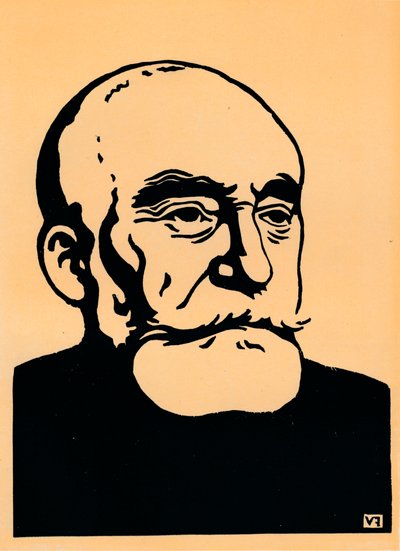 Ritratto di Puvis De Chavannes, c. 1898 da Felix Edouard Vallotton