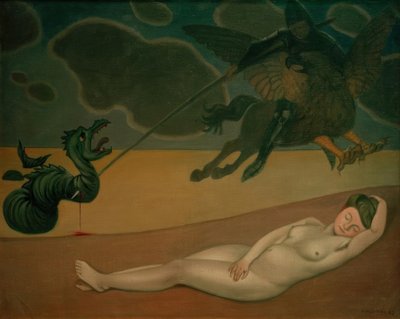 Ruggiero libera Angelica da Felix Edouard Vallotton