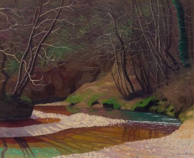 Ruscello arrugginito e ciottoli bianchi da Felix Edouard Vallotton