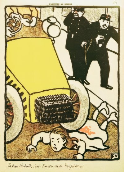 Prima saluta, è la macchina della prefettura! da Felix Edouard Vallotton