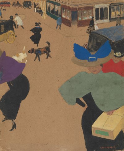 Scena di strada a Parigi da Felix Edouard Vallotton