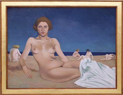 Prendere il sole sulla spiaggia da Felix Edouard Vallotton