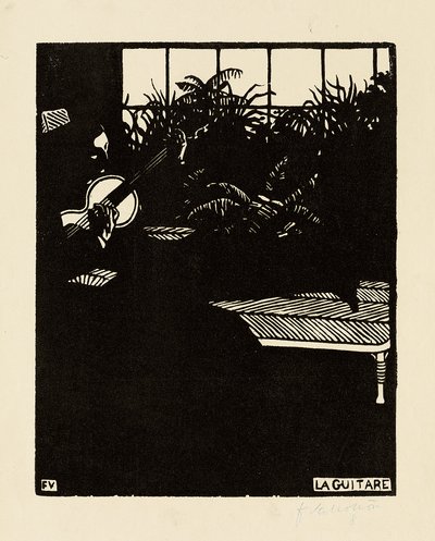 La chitarra, dalla serie "Strumenti musicali" da Felix Edouard Vallotton