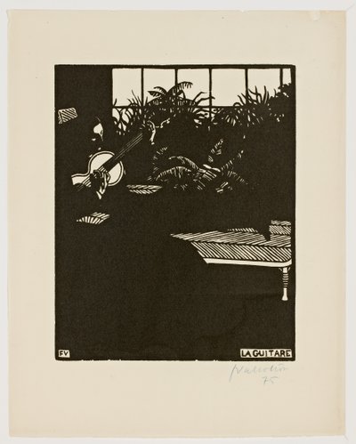 La chitarra, dalla serie "Strumenti musicali" da Felix Edouard Vallotton