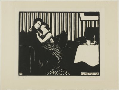 La bugia, piatto uno da Intimità da Felix Edouard Vallotton