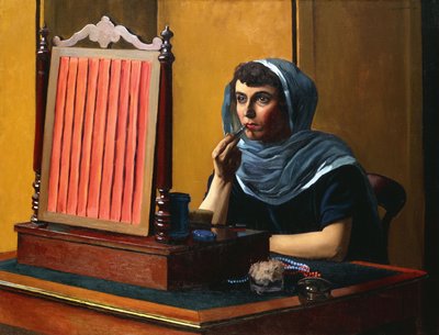 Giovane donna che si mette il rossetto; Jeune Femme se Mettant du Rouge à Lèvres, 1925 da Felix Edouard Vallotton