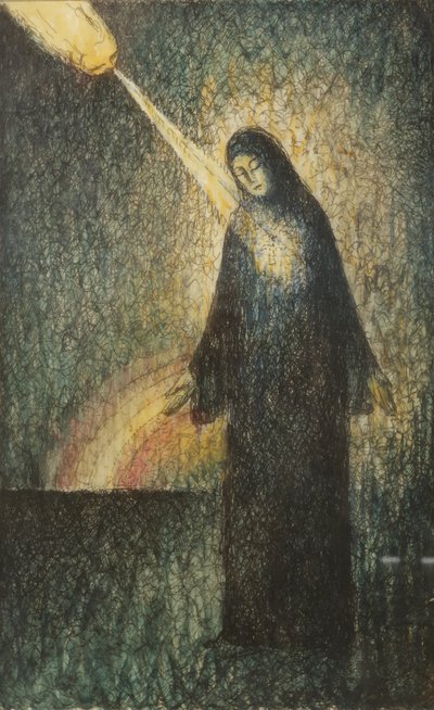 Donna Illuminata da un Arcobaleno da Felix Elie Tobeen