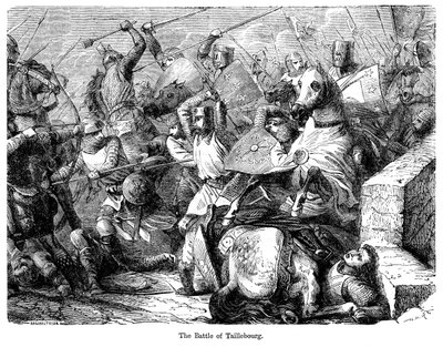 La battaglia di Taillebourg, Francia da Felix Henri Emmanuel Philippoteaux