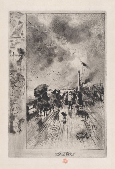 Un molo in Inghilterra da Felix Hilaire Buhot