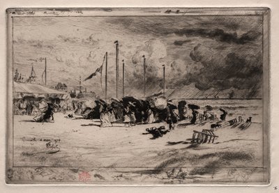 Una Burrasca a Trouville, 1874 da Felix Hilaire Buhot