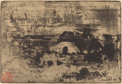 Chaumières inglesi, c. 1879 da Felix Hilaire Buhot