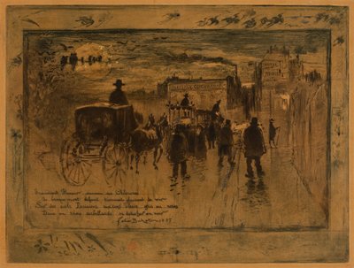 Convoi Funèbre au Boulevard de Clichy, 1887 da Felix Hilaire Buhot