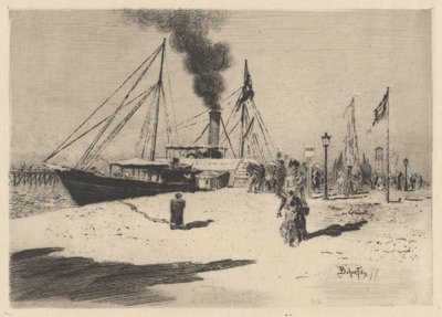 Embarcadere à Trouville da Felix Hilaire Buhot