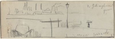 Gillingham Pier, Londra da Felix Hilaire Buhot