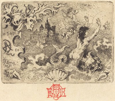 Le Diable amoureux di Jacques Cazotte (2ª vignetta) da Felix Hilaire Buhot