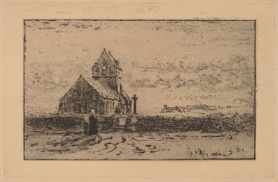 La chiesa di Jobourg da Felix Hilaire Buhot