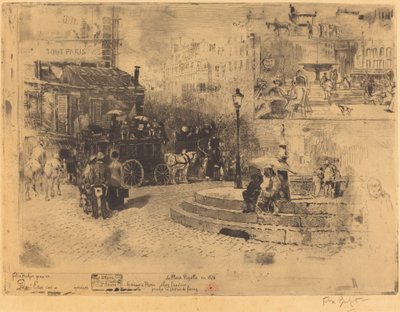 La Place Pigalle en 1878 da Felix Hilaire Buhot