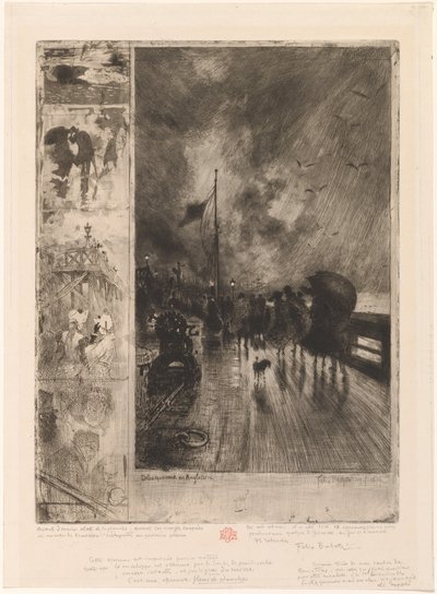 Sbarco in Inghilterra da Felix Hilaire Buhot