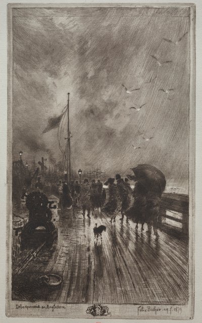 Sbarco in Inghilterra, 1879 da Felix Hilaire Buhot