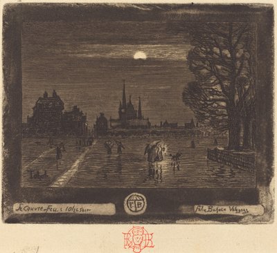 Le Couvre-Feu, 1874-1875 da Felix Hilaire Buhot