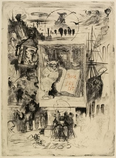 Il gufo, 1883 da Felix Hilaire Buhot