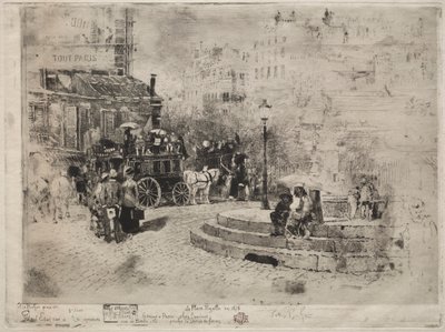 Place Pigalle nel 1878 da Felix Hilaire Buhot