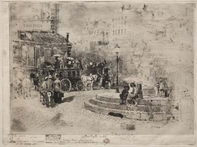 Place Pigalle nel 1878 da Felix Hilaire Buhot