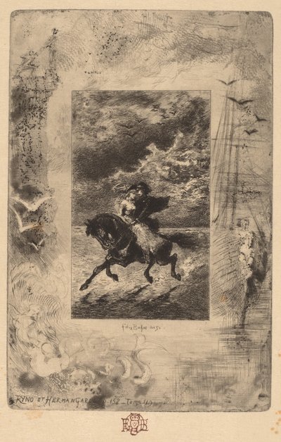 Ryno e Hermangarde, 1847-1898 da Felix Hilaire Buhot