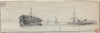 Navi nel Porto di Londra [recto] da Felix Hilaire Buhot