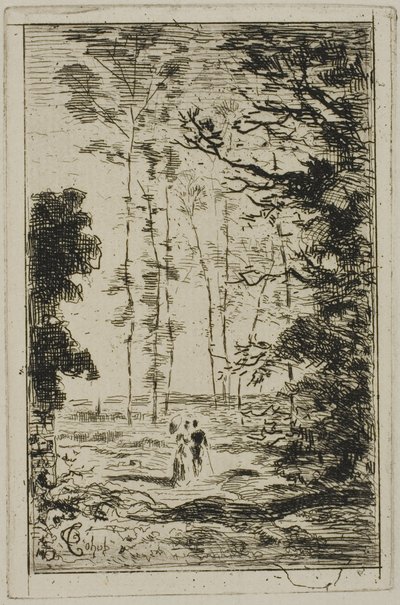 Piccolo paesaggio verticale da Felix Hilaire Buhot