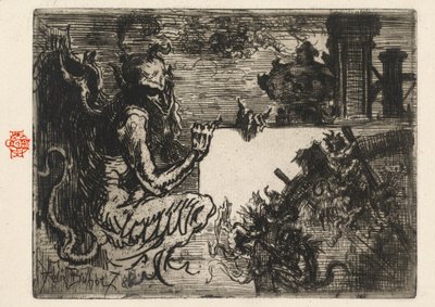 Il demone stampatore, 1878 da Felix Hilaire Buhot