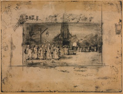 La messa di mezzanotte da Felix Hilaire Buhot