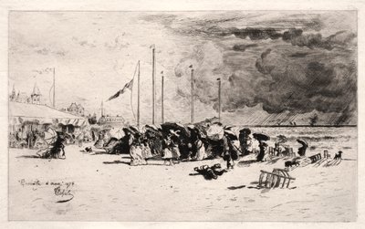 La burrasca a Trouville, 1874 da Felix Hilaire Buhot