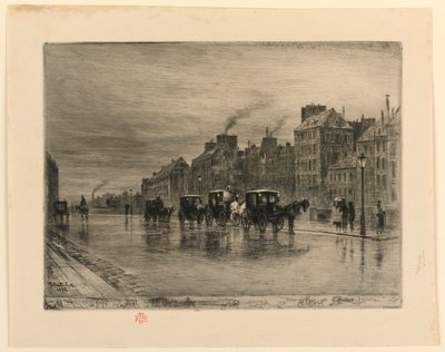 La stazione dei taxi da Felix Hilaire Buhot