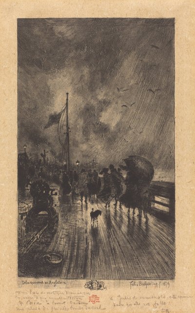 Uno Sbarco in Inghilterra da Felix Hilaire Buhot
