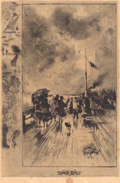 Un molo in Inghilterra da Felix Hilaire Buhot