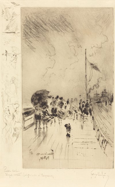 Un molo in Inghilterra da Felix Hilaire Buhot